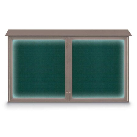 United Visual Products Sliding Door Wood Corkboard, 48"x36", Waln, UV9003OCS-WALNUT-CORK UV9003OCS-WALNUT-CORK